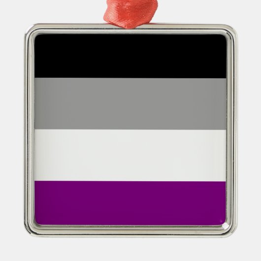 Asexual Pride Flag (Ace) (Asexualiteit) Metalen Ornament (Voorkant)
