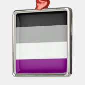 Asexual Pride Flag (Ace) (Asexualiteit) Metalen Ornament (Links)