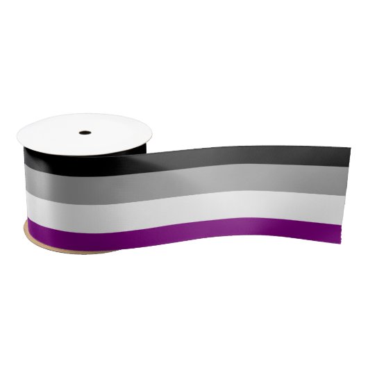 Asexual Pride Flag (Ace) (Asexualiteit) Satijnen Lint (Spoel)