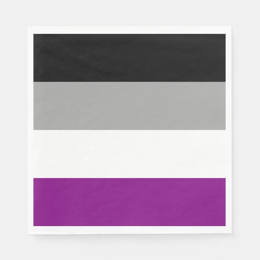 Asexual Pride Flag (Ace) (Asexualiteit) Servet (Voorkant)