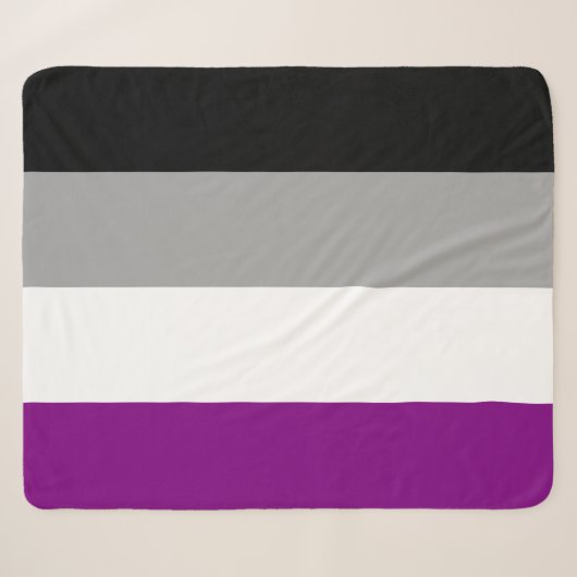 Asexual Pride Flag (Ace) (Asexualiteit) Sherpa Deken (Voorkant (horizontaal))