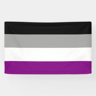 Asexual Pride Flag (Ace) (Asexualiteit) Spandoek