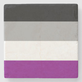 Asexual Pride Flag (Ace) (Asexualiteit) Stenen Onderzetter