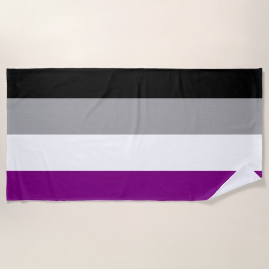 Asexual Pride Flag (Ace) (Asexualiteit) Strandlaken (Voorkant)
