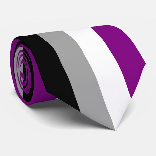 Asexual Pride Flag (Ace) (Asexualiteit) Stropdas (Opgerold)