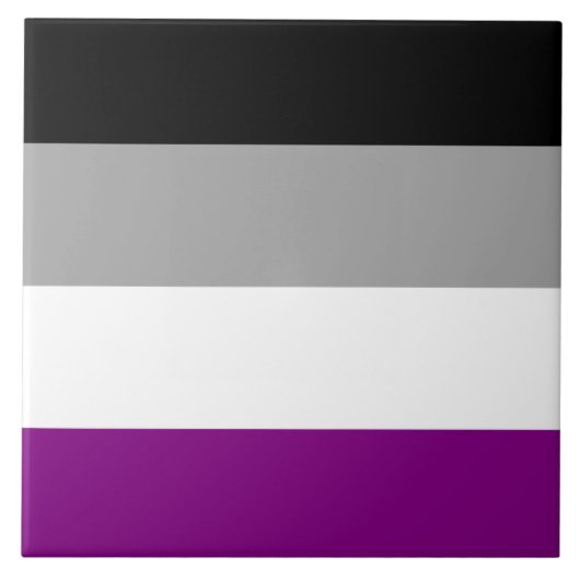 Asexual Pride Flag (Ace) (Asexualiteit) Tegeltje (Voorkant)