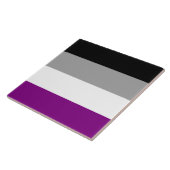 Asexual Pride Flag (Ace) (Asexualiteit) Tegeltje (Zijkant)