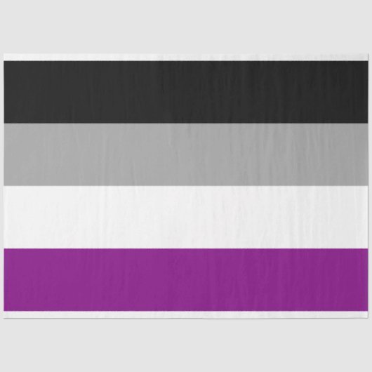 Asexual Pride Flag (Ace) (Asexualiteit) Tissuepapier (Voorkant)