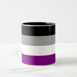 Asexual Pride Flag (Ace) (Asexualiteit) Tweekleurige Koffiemok