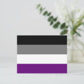 Asexual Pride Flag {{ Ace | Demi | grijs }} Briefkaart (Staand voorkant)