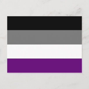 Asexual Pride Flag {{ Ace Demi grijs }} Briefkaart
