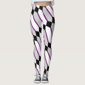 Asexual Pride Flag Art van EelKat Wendy C Allen Leggings (Voorkant)