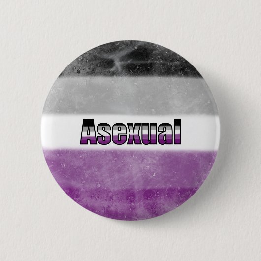 Asexual pride flag badge ronde button 5,7 cm (Voorkant)