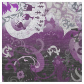 Asexual Pride Flag Colors Dragon Damask Fabric Stof (Close Up)