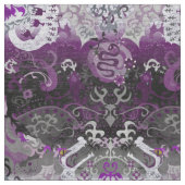 Asexual Pride Flag Colors Dragon Damask Fabric Stof (Swatch)