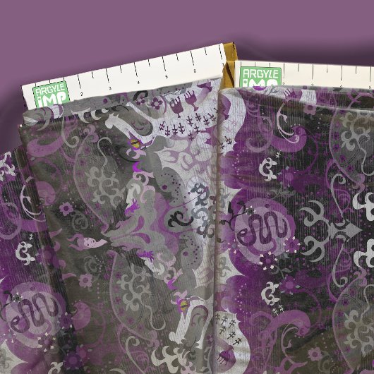 Asexual Pride Flag Colors Dragon Damask Fabric Stof