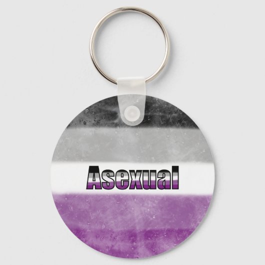 Asexual pride flag key ring sleutelhanger (Voorkant)