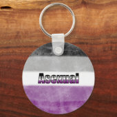 Asexual pride flag key ring sleutelhanger (Voorkant)