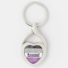 Asexual pride flag key ring sleutelhanger