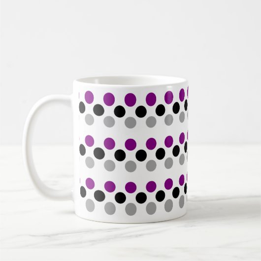 Asexual Pride Flag Kleuren Polkadots Koffiemok (Links)