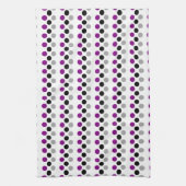 Asexual Pride Flag Kleuren Polkadots Theedoek (Verticaal)