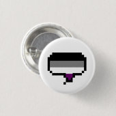 Asexual Pride Flag Pixel Speech Bubble Ronde Button 3,2 Cm (Voorkant /achterkant)