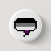 Asexual Pride Flag Pixel Speech Bubble Ronde Button 3,2 Cm (Voorkant)