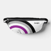 Asexual Pride Flag Rainbow Schattige gepersonalise Heuptasje (Liggend)