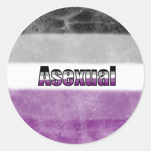 Asexual pride flag sticker (Voorkant)
