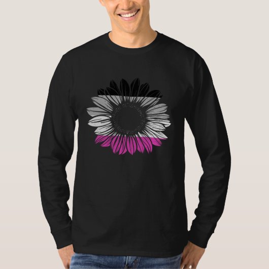 Asexual Pride Flower T-shirt (Voorkant)
