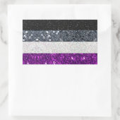Asexual Pride glitter sticker (Tas)