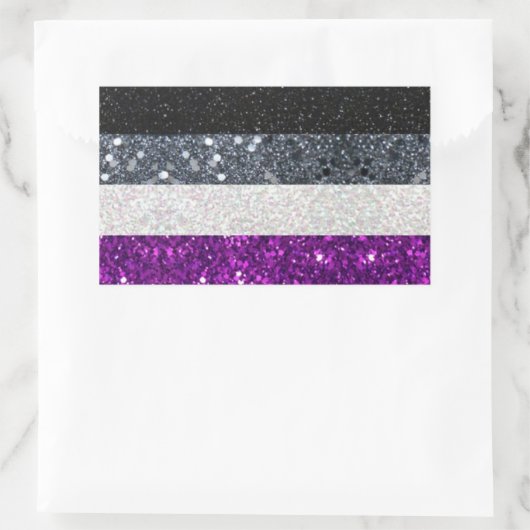 Asexual Pride glitter sticker (Tas)