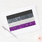 Asexual Pride glitter sticker (Envelop)