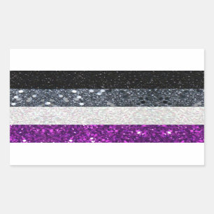 Asexual Pride glitter sticker