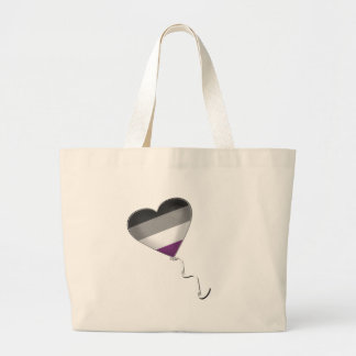 Asexual Pride Heart-ballon Grote Tote Bag
