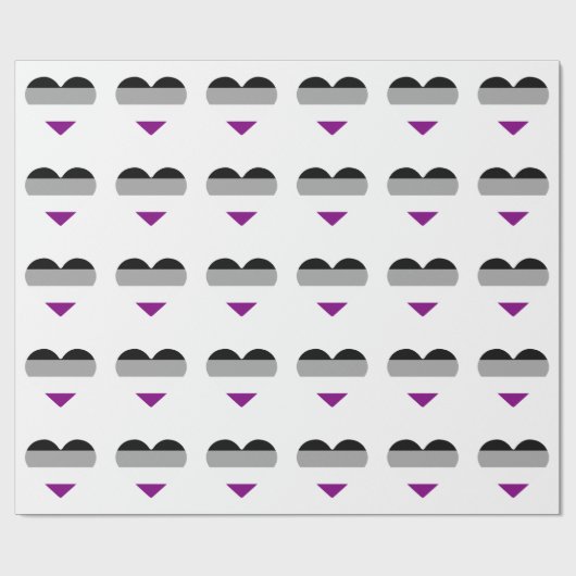 Asexual Pride Heart Cadeaupapier (Vlak)