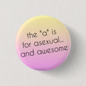 Asexual Pride pin Ronde Button 3,2 Cm (Voorkant)