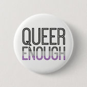 Asexual Pride Queer Genoeg Button (Voorkant)