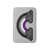 Asexual Pride Rainbow +{ Ace | Demi | Grijs} + Bat Badmat (Voorkant Verticaal)