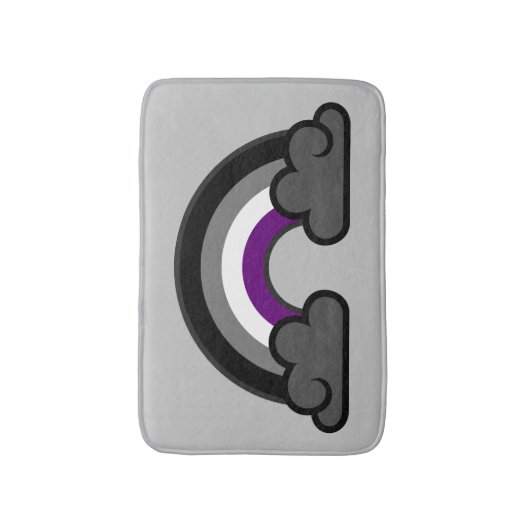 Asexual Pride Rainbow +{ Ace | Demi | Grijs} + Bat Badmat (Voorkant Verticaal)