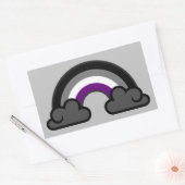 Asexual Pride Rainbow +{ Ace | Demi | Grijs}+ Rechthoekige Sticker (Envelop)