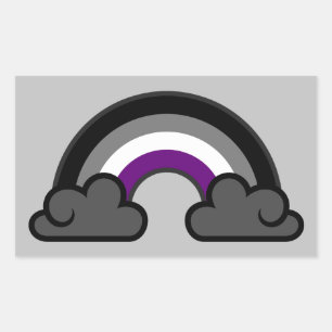 Asexual Pride Rainbow +{ Ace   Demi   Grijs}+ Rechthoekige Sticker