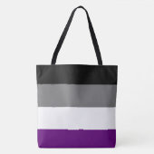Asexual Pride Rainbow [Ace] | Demi | Grijs] Tote Bag (Voorkant)