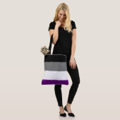 Asexual Pride Rainbow [Ace] | Demi | Grijs] Tote Bag (Op model)