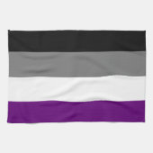 Asexual Pride Rainbow Flag | Demi | Grey] Theedoek (Horizontaal)