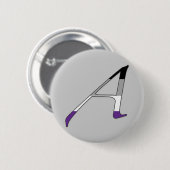 Asexual Pride "Scarlet", letter A Ronde Button 5,7 Cm (Voorkant /achterkant)