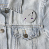 Asexual Pride "Scarlet", letter A Ronde Button 5,7 Cm (In situ)