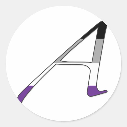Asexual Pride "Scarlet" letter A Ronde Sticker (Voorkant)
