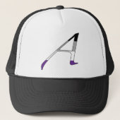 Asexual Pride "Scarlet", letter A Trucker Pet (Voorkant)