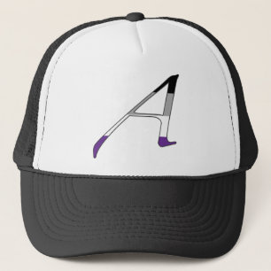 Asexual Pride "Scarlet", letter A Trucker Pet